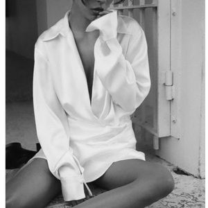 Zara short satin effect dress